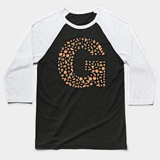 Letter G Initial Christmas Decorations Gingerbread Baseball T-Shirt